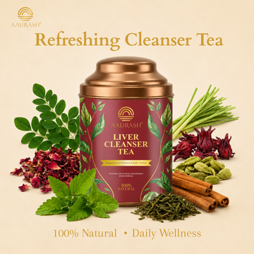 Aaurash Liver Cleanser Tea | Herbal Detox & Digestive Support Tea | Supports Liver Health & Natural Detox | Caffeine-Free Herbal Wellness Tea 60 Cups)