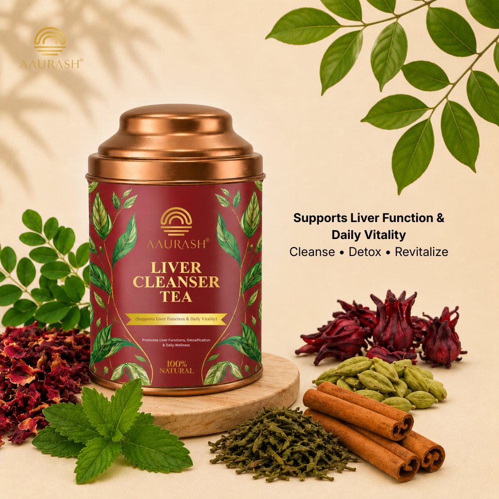 Aaurash Liver Cleanser Tea | Herbal Detox & Digestive Support Tea | Supports Liver Health & Natural Detox | Caffeine-Free Herbal Wellness Tea 60 Cups)