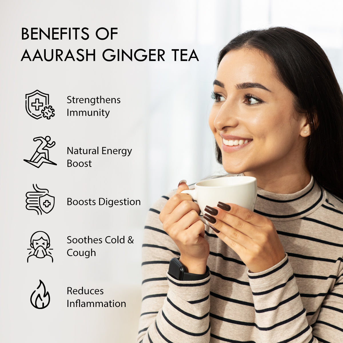 Aaurash Premium Ginger Tea – Spiced Energy & Wellness in Every Sip