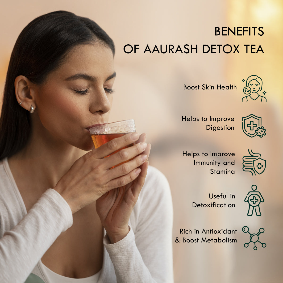 Aaurash Morning Fresh Tea – Energizing Herbal Wellness Blend with Green Tea, Tulsi, Ginger & Lemon | Natural Energy, Immunity & Digestive Support | 30 Tea Bags