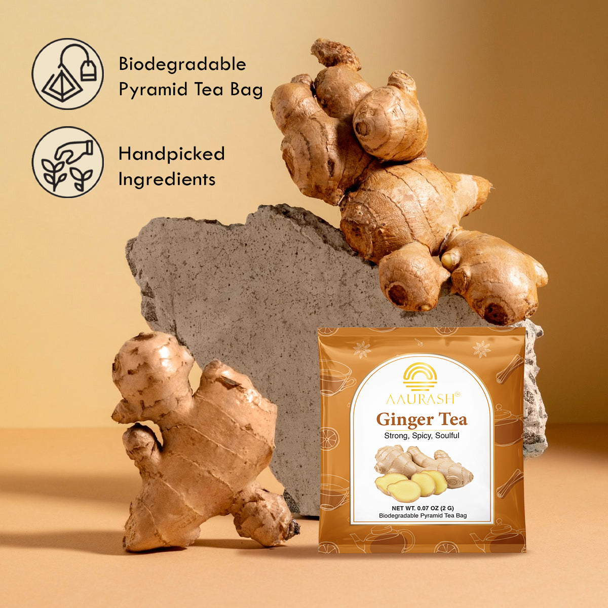 Aaurash Premium Ginger Tea – Spiced Energy & Wellness in Every Sip