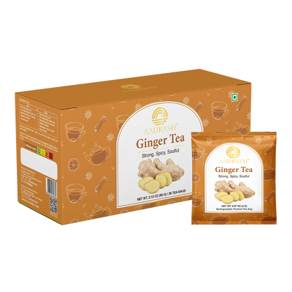 Aaurash Premium Ginger Tea – Spiced Energy & Wellness in Every Sip