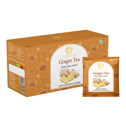 Aaurash Premium Ginger Tea – Spiced Energy & Wellness in Every Sip
