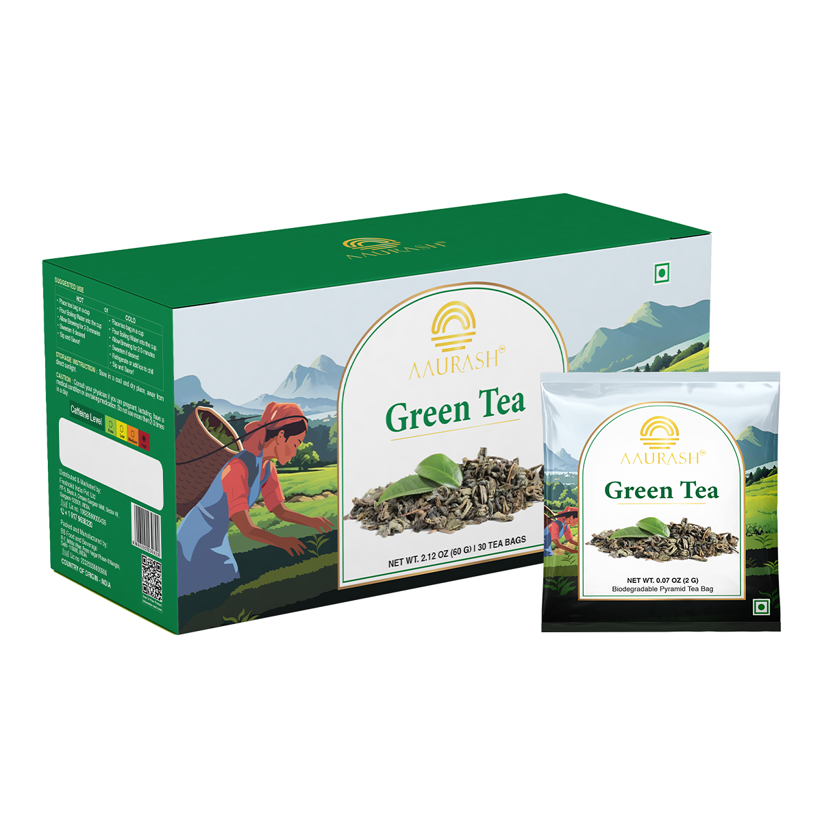 Aaurash Premium Green Tea Leaves