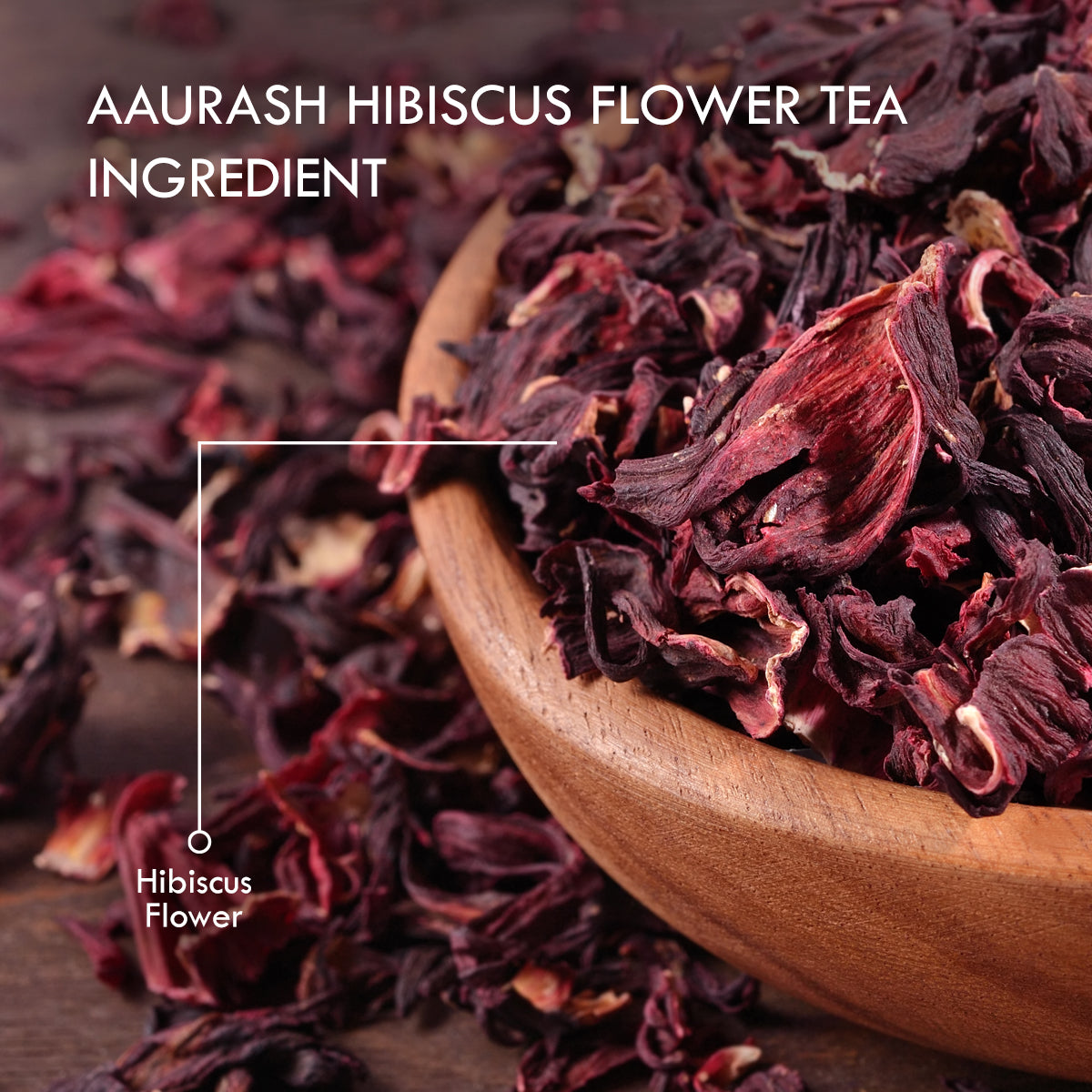 Aaurash Hibiscus Tea – 100% Pure Hibiscus Sabdariffa Petals, Caffeine-Free Herbal Tea, 30 Bags (100 g) | Rich in Antioxidants, Supports Natural Wellness & Skin Glow