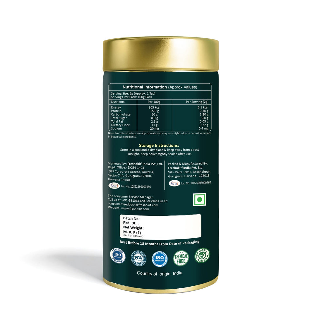 Lune & Leaf Lunar Detox Herbal Tea | Peppermint, Lemongrass, Hibiscus, Cardamom, Cinnamon & Green Tea Blend | Refreshing Herbal Infusion | Hot & Iced Tea