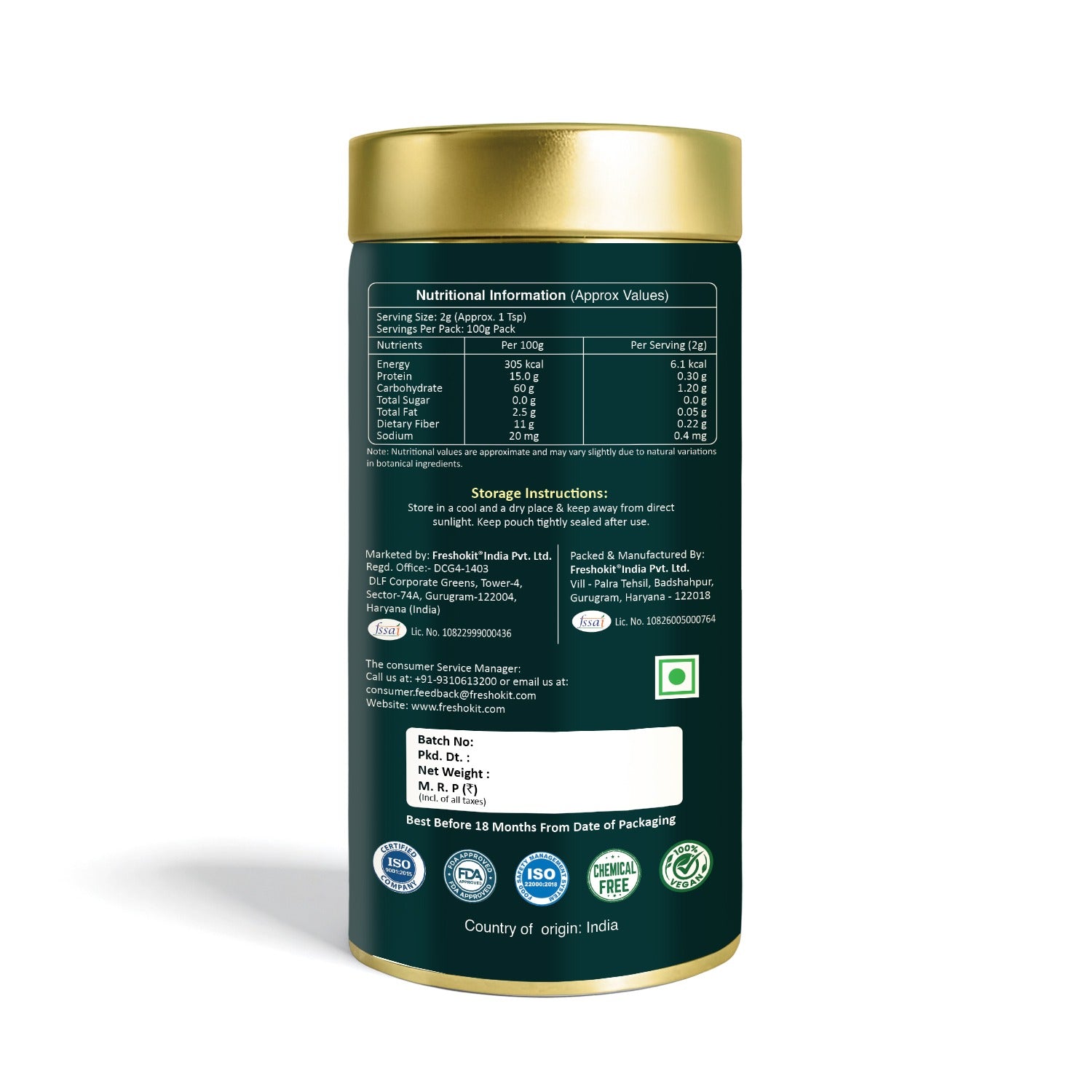Lune & Leaf Lunar Detox Herbal Tea | Peppermint, Lemongrass, Hibiscus, Cardamom, Cinnamon & Green Tea Blend | Refreshing Herbal Infusion | Hot & Iced Tea
