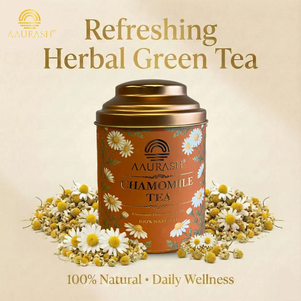Aaurash Chamomile Tea | Supports Relaxation & Calm Routine | Naturally Caffeine | Sleep & Relaxation Blend (40gm)