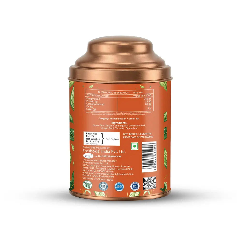 Aaurash Weight Management Tea | Herbal Metabolism Support & Detox Blend | Supports Fat Metabolism & Digestive Wellness | Caffeine-Free Herbal Tea (60 Cups)