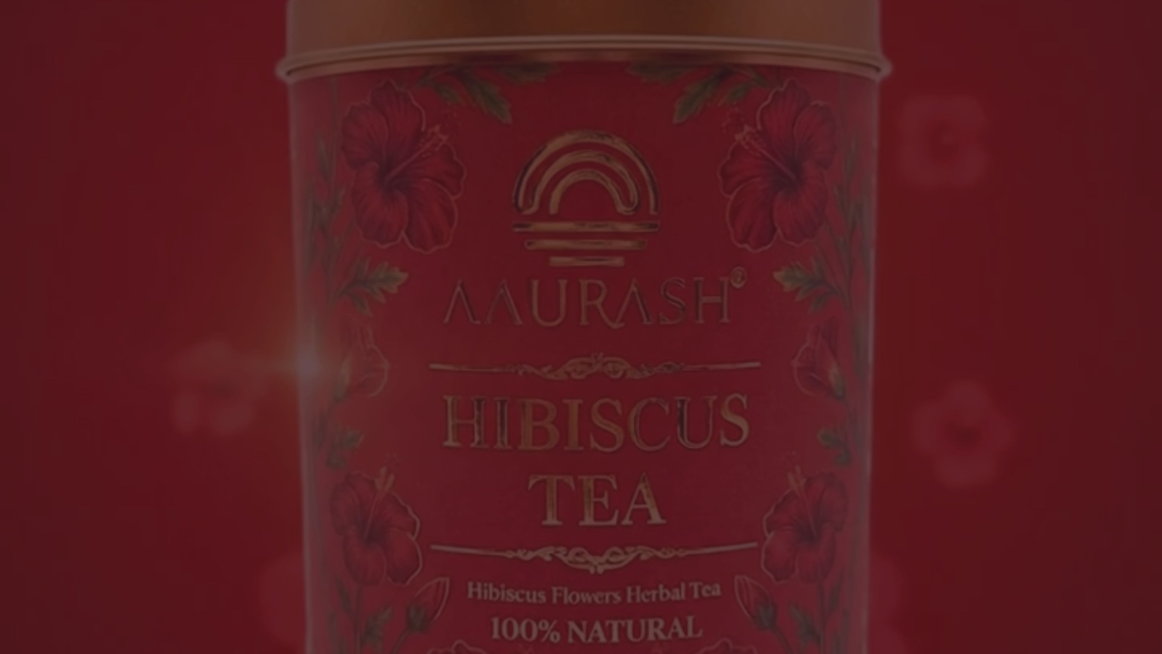 Aaurash Hibiscus Tea | Antioxidant & Caffeine-Free | Premium Flower Tea | Supports Natural Wellness & Skin Glow (40 gm)