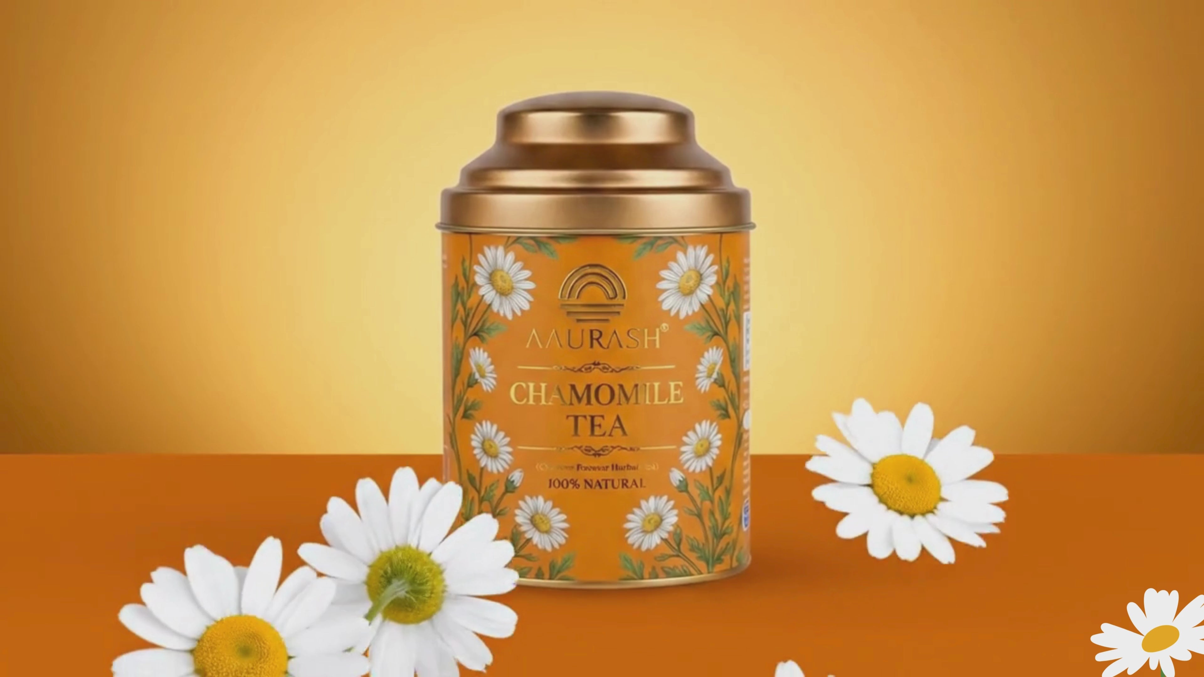 Aaurash Chamomile Tea | Supports Relaxation & Calm Routine | Naturally Caffeine | Sleep & Relaxation Blend (40gm)