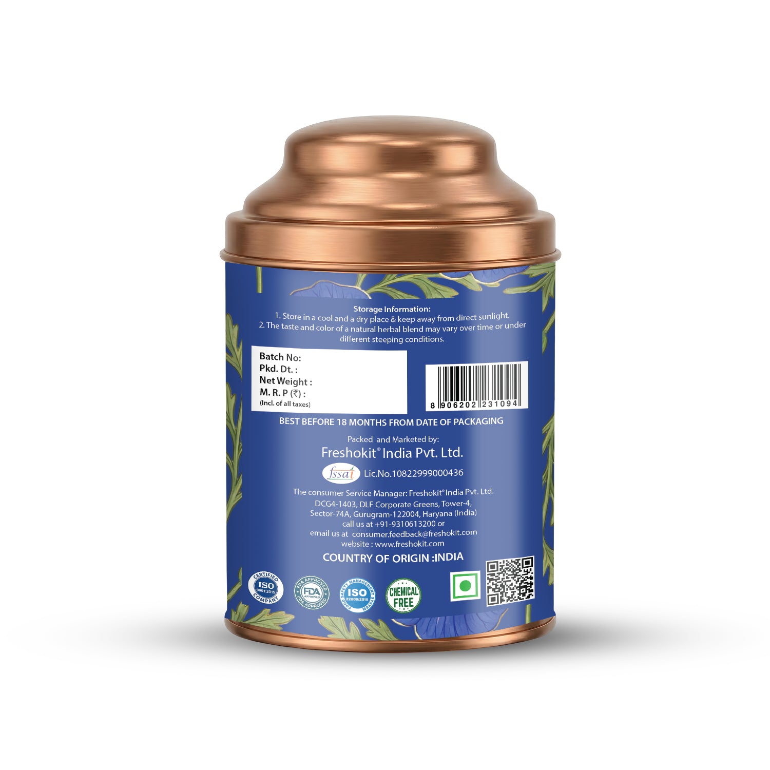 Aaurash Blue Tea | Butterfly Pea Flower | Rich Color & Antioxidant Support Blue Tea (40gm)